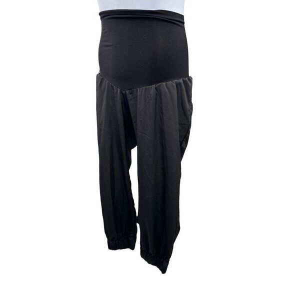Sjobeck P Collection Maternity Silk Blend Joggers Pants Size Large NWT Black Rel - Picture 3 of 8